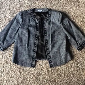 dressbarn Jeweled Dress Jacket w/ Half Sleeve 1X